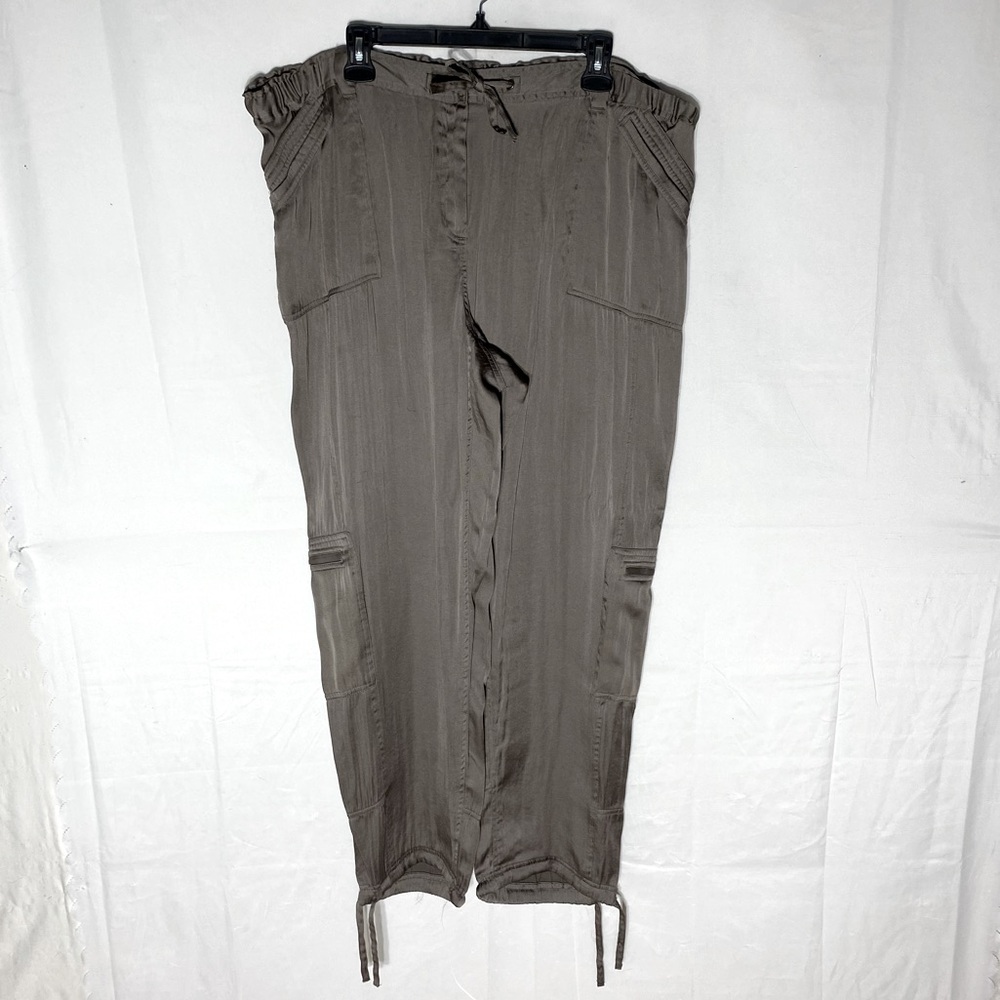 LYS Brown Satin Cargo Pants 20W